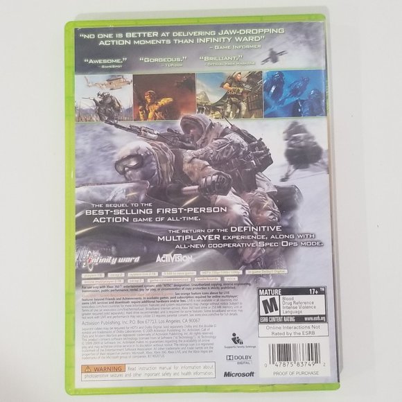 Activision - XBOX 360 Live - Call of Duty Modern Warfare 2 - DVD Game - Picture 2 of 10